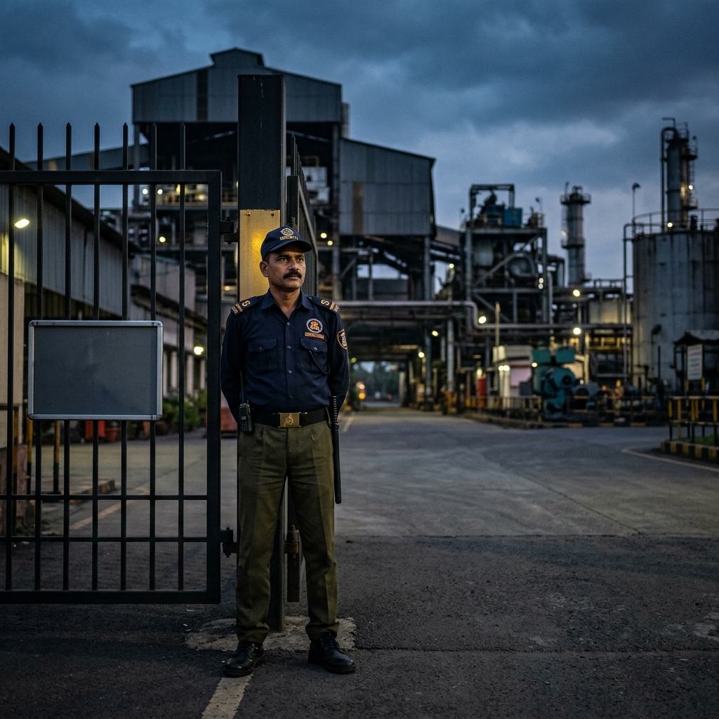 Industrial security guard at Maharashtra factory